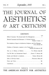 book The Journal of Aesthetics and Art Criticism, Vol. 4, No. 1 (Sep., 1945)