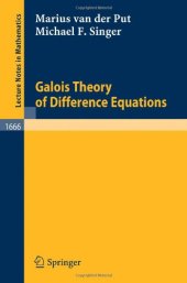 book Galois Theory of Difference Equations