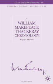 book A William Makepeace Thackeray Chronology