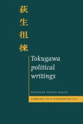 book Tokugawa Political Writings