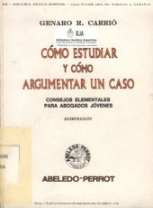 book Como Estudiar y Como Argumentar Un Caso