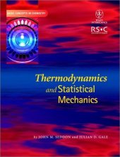 book Thermodynamics and Statistical Mechanics (Basic Concepts In Chemistry)