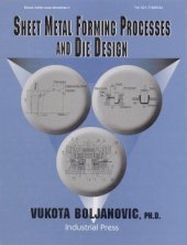 book sheet metal forming processes and die design