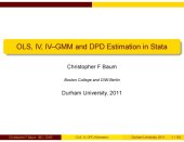 book OLS, IV, IV–GMM and DPD Estimation in Stata