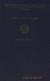 book Rings and Ideals (Carus Mathematical Monographs 8)