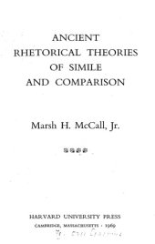 book Ancient Rhetorical Theories of Simile and Comparison