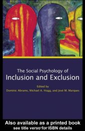 book Social Psychology of Inclusion and Exclusion