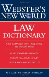 book Webster's New World Law Dictionary