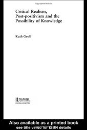 book Critical Realism, Post-positivism and the Possibility of Knowledge (Routledge Studies in Critical Realism)