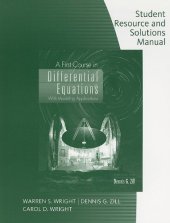 book Student Resource with Solutions Manual for Zill's A First Course in Differential Equations, 9th edition