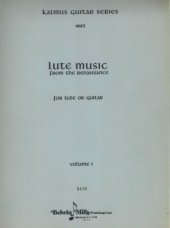 book Lute musIc  from the Renaissance, for lute or guitar, vol.1