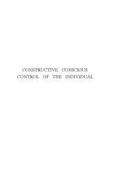 book Constructive Conscious Control of the Individual