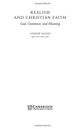 book Realism and Christian Faith: God, Grammar, and Meaning