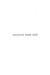 book Calculus Made Easy