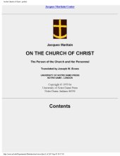 book On the Church of Christ