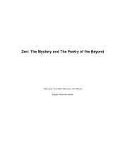 book Zen: The Mystery and the Poetry of the Beyond