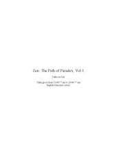 book Zen, The Path of Paradox, Volume One