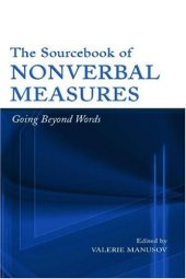 book The Sourcebook of Nonverbal Measures: Going Beyond Words