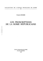 book Les proscriptions de la Rome républicaine