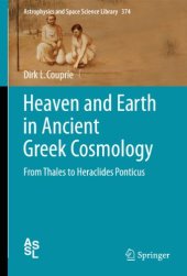 book Heaven and Earth in Ancient Greek Cosmology: From Thales to Heraclides Ponticus