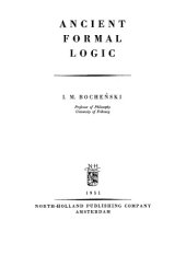 book Ancient Formal Logic