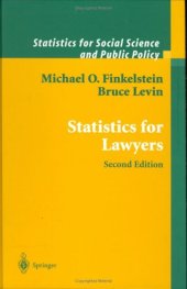 book Statistics for Lawyers