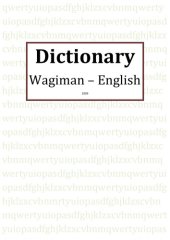 book Dictionary Wagiman-English