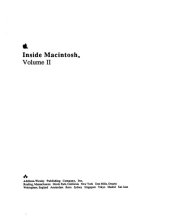 book Inside Macintosh, Volume II