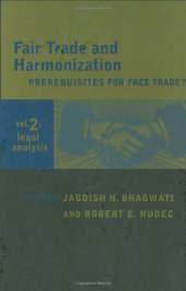 book Fair Trade and Harmonization, Vol. 2: Legal Analysis