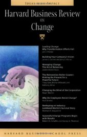 book Harvard Business Review on Change (Harvard Business Review Paperback Series)