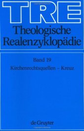 book Theologische Realenzyklopädie, Bd 19: Kirchenrechtsquellen - Kreuz