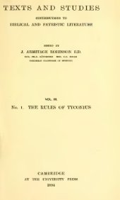 book The Book of Rules of Tyconius