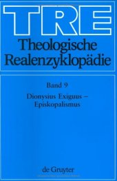 book Theologische Realenzyklopädie, Bd 9: Dionysius Exiguus - Episkopalismus