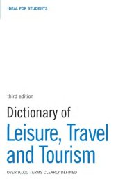 book Dictionary of Leisure, Travel and Tourism, Third edition