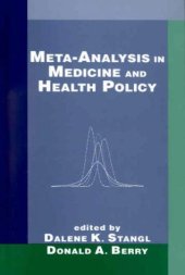 book Meta-Analysis in Medicine and Health Policy (Chapman & Hall CRC Biostatistics Series)