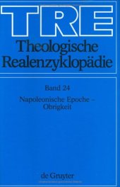 book Theologische Realenzyklopädie, Bd 24: Napoleonische Epoche - Obrigkeit