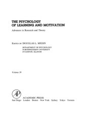 book Psychology of Learning and Motivation, Vol. 39