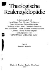 book Theologische Realenzyklopädie, Bd 1: Aaron - Agende