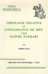 book Théologie négative et connaissance de Dieu chez Maître Eckhart