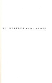 book Principles and Proofs