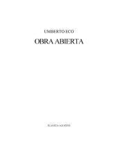 book Obra abierta