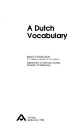 book A Dutch Vocabulary