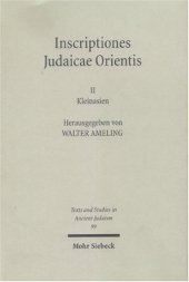 book Inscriptiones Judaicae Orientis. Band II: Kleinasien