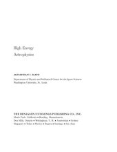 book High Energy Astrophysics (Frontiers in Physics)