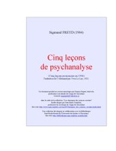 book Cinq leçons sur la psychanalyse