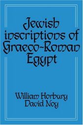 book Jewish Inscriptions of Graeco-Roman Egypt