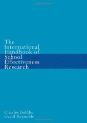 book The International Handbook of School Effectiveness Research