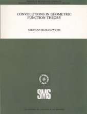 book Convolutions in Geometric Function Theory (Séminaire de mathématiques supérieures)