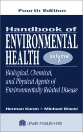 book Handbook of Environmental Health: Biological,Chemical,and Physical Agents of Environmental, Volume 1