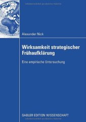 book Wirksamkeit strategischer Frühaufklärung: Eine empirische Untersuchung